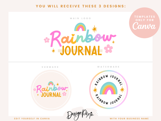 Rainbow Journal Logo Template