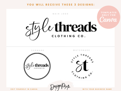 Black And White Logo Design Template