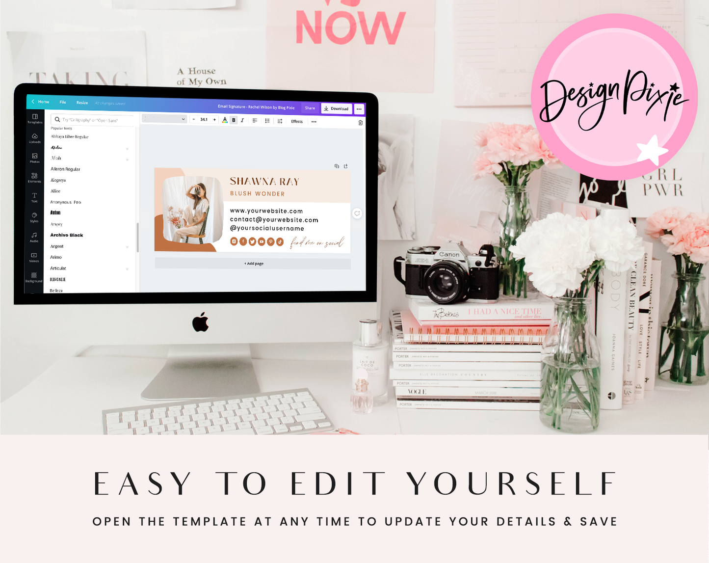Blush Wonder Email Signature Template