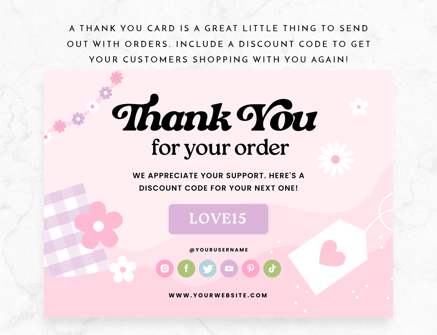 Thank You Card Template - Kindness Era